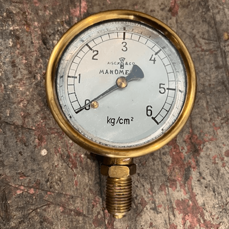 M Oljetrykksmanometer 0-6 Bar, messing